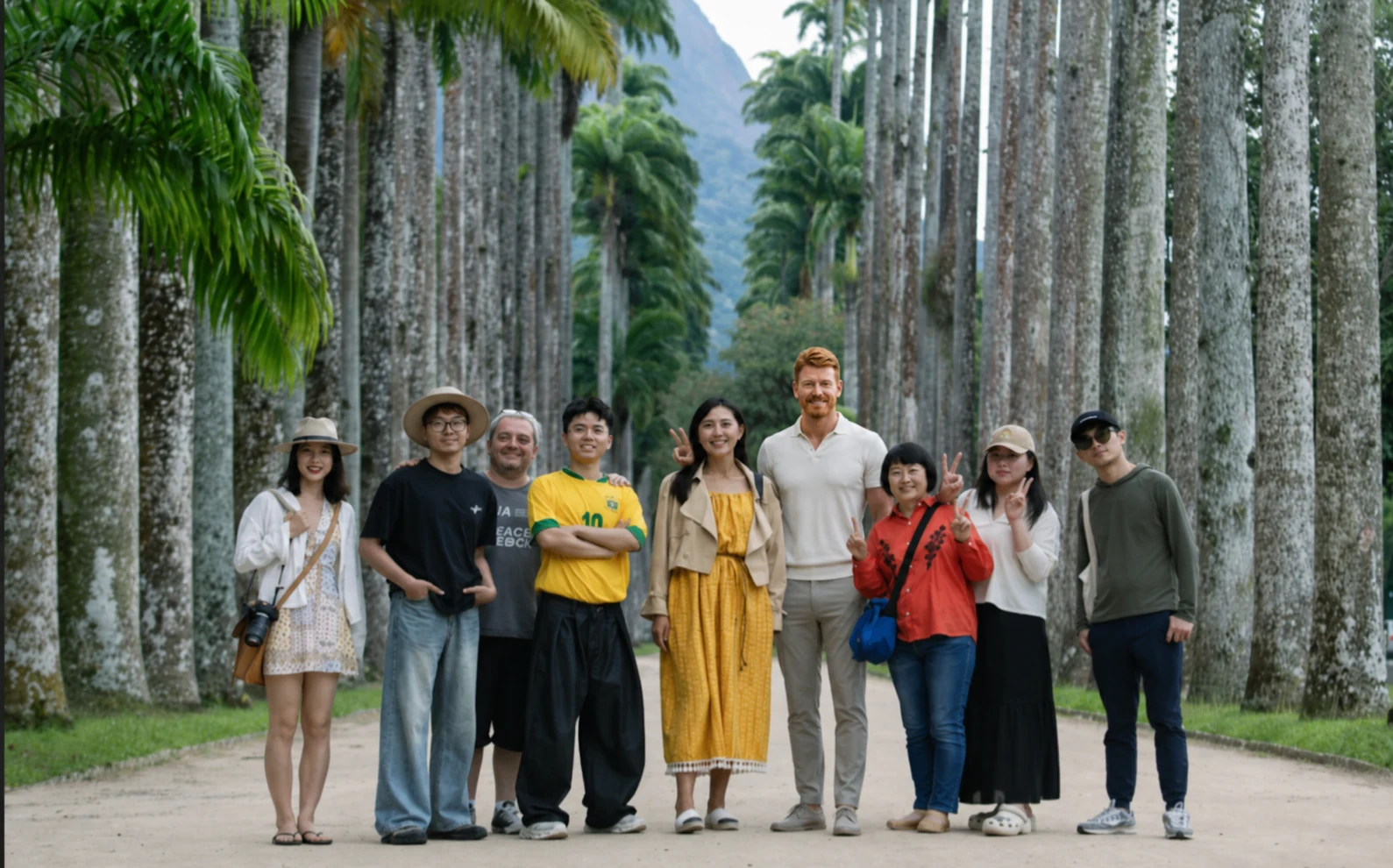 Lipe Camanzano with participants in an international Brazil–China project